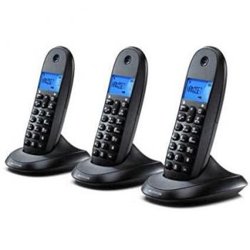 Motorola C1003lb+ Negro Trio Teléfono Inalámbrico