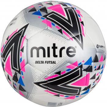 Mitre Delta Futsal Ball White Pink Blue Black Size 3