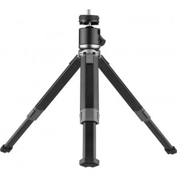 Aluminum Mini Tripod with 1/4 Screw and Cold Shoe for Phone and Camera