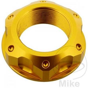 Aluminium‑Top‑Yoke‑Mutter ProBolt – M25×1.00 mm, 50535, für Ninja SL 250A FF Gold