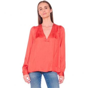 Le Temps des Cerises CHIMEL Bluse – Damen‑Mode – Rot – Viskose/Polyester – Größe M – Feminin & Modern