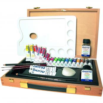Giotto Linea Regalo: Kreativholz-Koffer – Farben & Zubehör