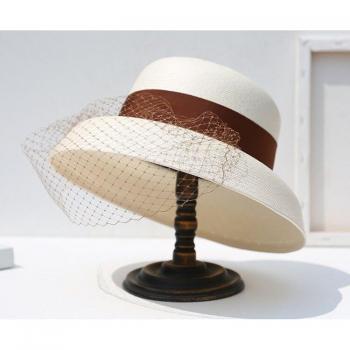 Sombrero Francés Vintage con Velos Para Mujer