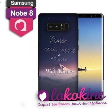 Coque Samsung Galaxy Note 8 Walt Quotes Pensez Croyez Rêvez