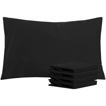 NTBAY Soft and Cozy Pillow Cases, 50x75 cm, Black
