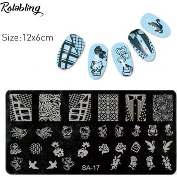 Rolabling Nail Art Print Image Stamping Plate