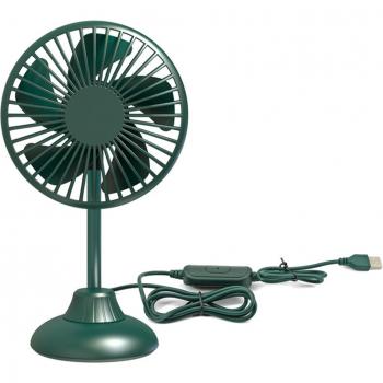 Ventilador compacto para coche, 3 velocidades, rotación de 360°, silencioso, ideal para oficina y hogar