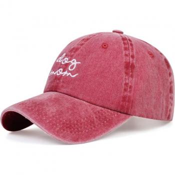 Summer Fashion Hip Hop Cap for Men with Dog Mom Letter Embroidery