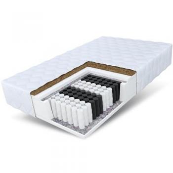 Naturmax 160x200 cm Matratze, Taschenfederkern H3 & H4, 24 cm, 7‑Zonen Kokos