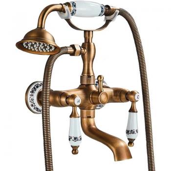 Robinet mélangeur classique pour baignoire Florina or ancien