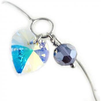 Anillo de Pulsera “Love” en Plata Dorada y Azul