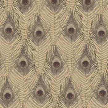 Organic Textures Gold Peacock Wallpaper