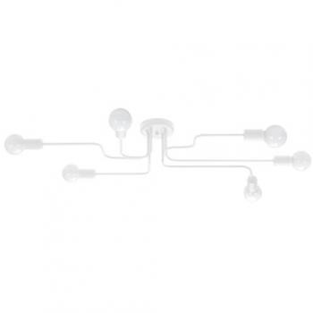 Lampadario Vector bianco Sollux 6 bracci semi-incasso