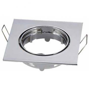 Einstellbarer V‑Tac GU10 Beschlag für Spotlights – Mod. Vt‑779sq – SKU 3592 – Chrom