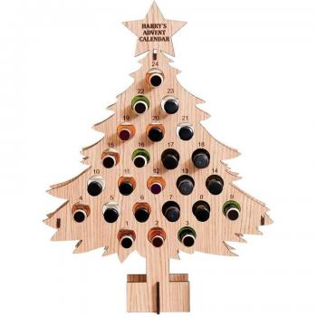 Christmas Tree Wine Bottle Holder with 24 Days Countdown