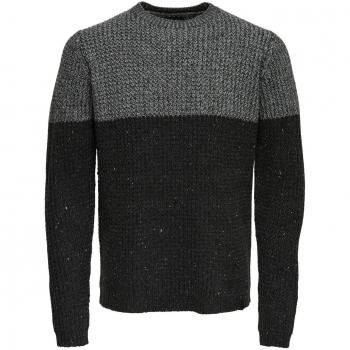 Only & Sons Suéter Gris Onslazlo 3 Bloques Talla L para Hombre
