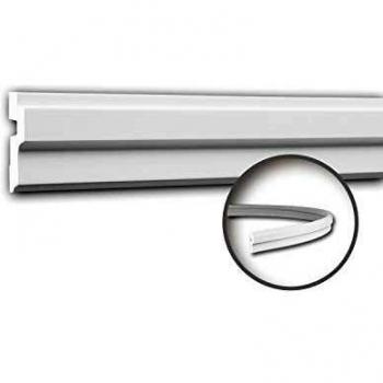 Profhome Flexprofil 150266F, moderne Zierleiste, 2 m, weiß, flexibel