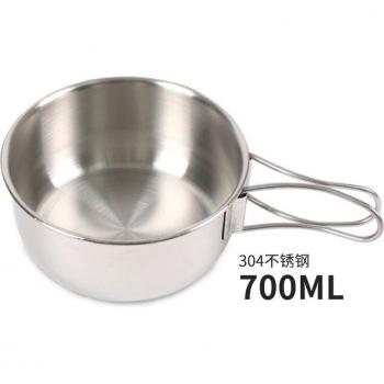 Folding Stainless Steel Camping Bowl and Mug