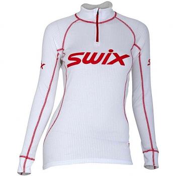 Swix Racex Halfzip Cinturón Blando para Mujer, Blanco Brillante – Small