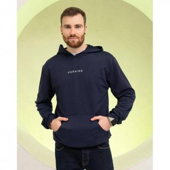 Gestrickter Hoodie mit patriotischem Aufdruck
