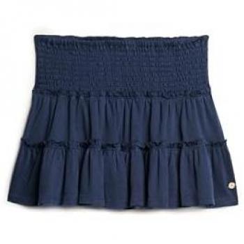 Falda Superdry Mujer Corta Escalonada Azul