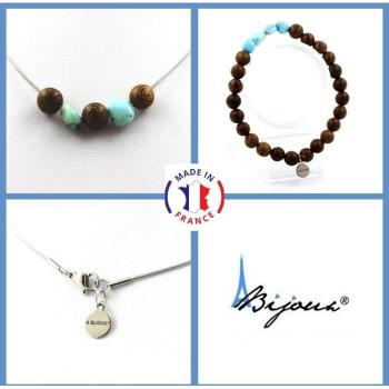Set gioielli “Legno & Larimar” – dimensione personalizzata