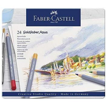 Estuche Metal 24 Lápices Acuarelables Faber-castell