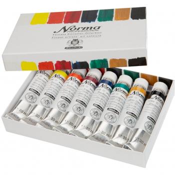 Schmincke Norma Art Oil Palette – 8‑pack, 20 ml each
