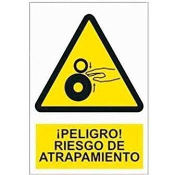 Señal de riesgo de atrapamiento 210 x 148 mm
