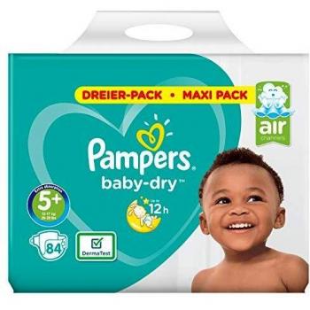 Pampers Baby-Dry Windeln, Größe 5+, 12kg-17kg, 3er-Pack