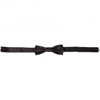 Brown Silk Adjustable Neck Bow Tie by Dolce & Gabbana
