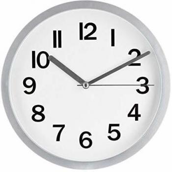 Atmosphera Wanduhr, 22 cm, Schwarz, Kunststoff