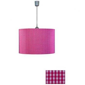 Waldi-Leuchten GmbH lámpara colgante Vichy Karo rosa