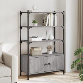 Apilador de libros de 3 estantes, color gris – Librería Torana