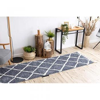 Berber Cross Grey Runner Rug 70x250 cm