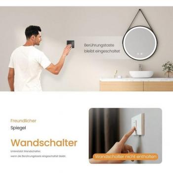EMKE Antibeschlag Badspiegel mit einstellbarer Helligkeit