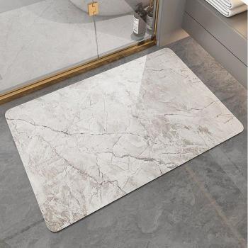Tapis de bain super absorbant en marbre