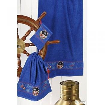 Fischgeschmack Handtuch – Capt’n Sharky Kinderhandtuch 400g, 50x80 cm, Blau, Dyckhoff 1481339400