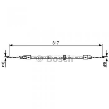 BOSCH Handbremsseil für Mercedes-Benz A1644202385