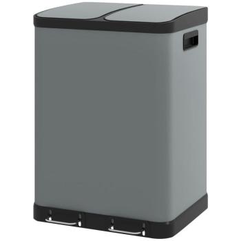Balde Homcom 60L Digital – Removível, Pedal e Resistência a Impressões Digitais
