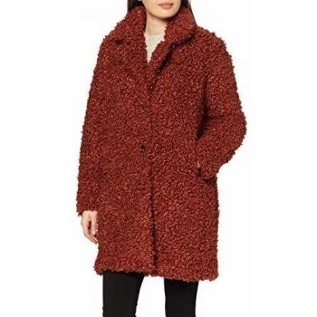 Abrigo de Shearling Only ONLCAMILLA, Rojo (Burnt Henna), XS para Mujer