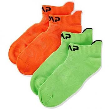 CMP Niños Calcetines, color Orange Fluo-Green Fluo, talla 34/36, Otoño-invierno, infantil