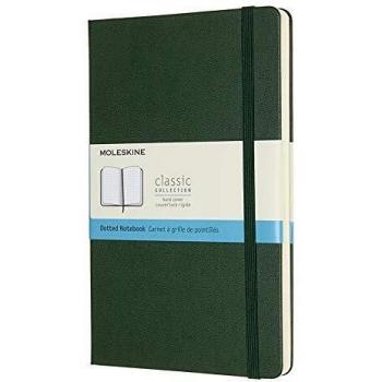 Cuaderno Moleskine Tapa Dura Grande con Puntos Verde Mirto
