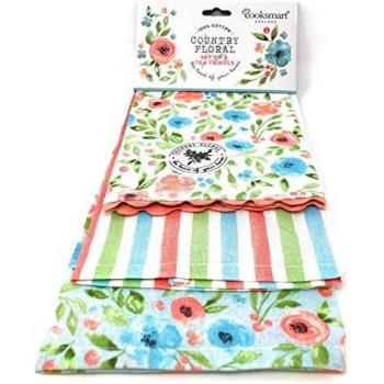 TT1383 Country Floral Kitchen Cloths – 3 Pack