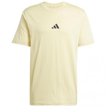 Camiseta atlética masculina con acabado amarillo