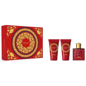 Coffret Prestige Versace : Eros Flame Eau de Parfum + After Shave + Shower Gel
