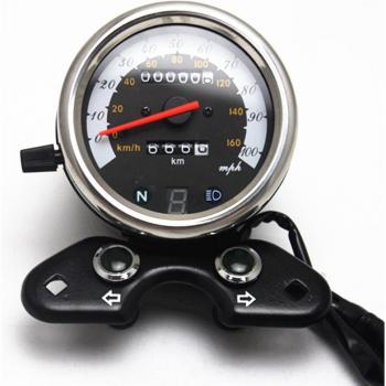 Pantalla Speedo Doble Odómetro para Motocicletas – Negro