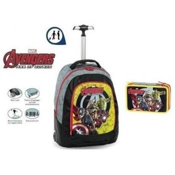 Mochila y Accesorios Avengers: Estuche de 3 Cremalleras + Cuaderno
