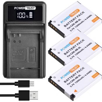 NB‑8L Battery & Charger Pack (compatible with Nikon NB‑8L, CB‑2LA, PowerShot A2200/A3000/A3100/A3200/A3300)
