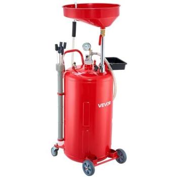 RedDrainer 79.5 Liter Waste Oil Tank – Portable, Air‑Powered, Wheel‑Mounted